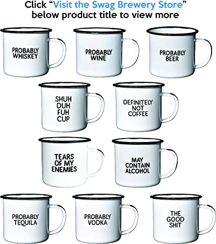 Tears of My Enemies Enamel Coffee Mug - Sarcastic Gift for Men, Women, Fathers, Boyfriends