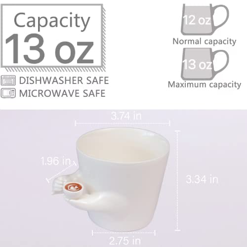 YINHEMEOW Creations Ceramic Coffee Mug with Tiny Cup