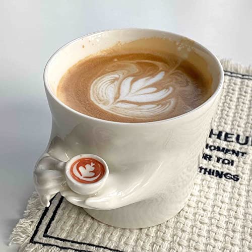 YINHEMEOW Creations Ceramic Coffee Mug with Tiny Cup