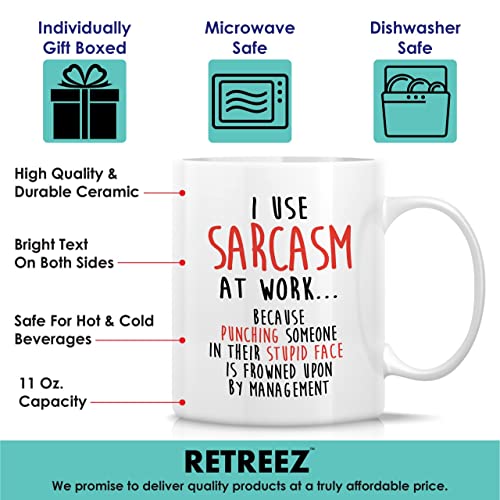 Retreez Funny Sarcastic Work 11oz Ceramic Coffee Mug