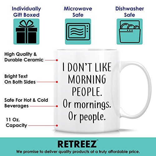 Retreez Funny Mug - Sarcasm for Morning Haters