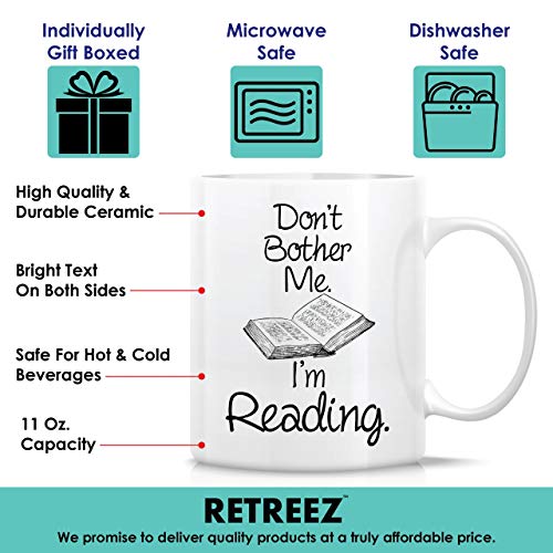 Retreez Funny Mug - Don't Bother Me Reading
