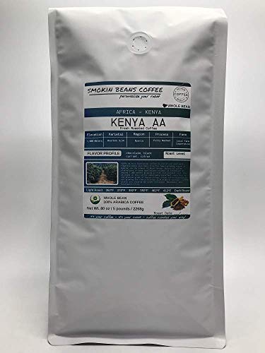 5lb Kenya AA Arabica: Roasted-to-Order Medium Whole Bean
