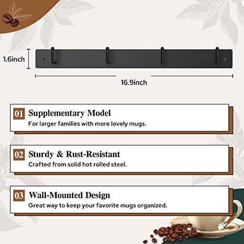 Coffee Mug Wall Rack with 4 Hooks