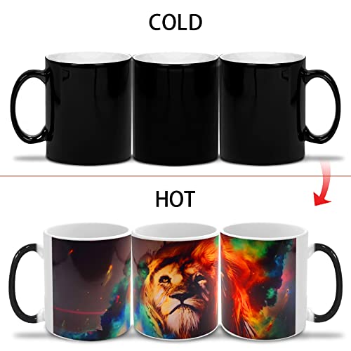 Color Changing Lion Coffee Mug for Men and Kids