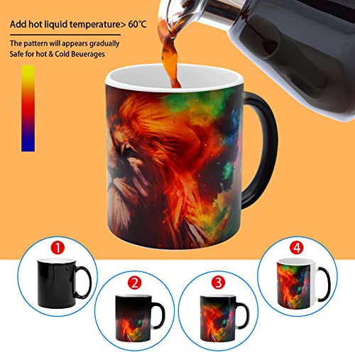 Color Changing Lion Coffee Mug for Men and Kids
