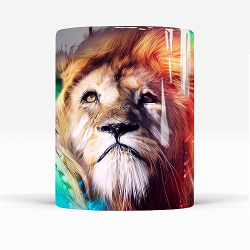 Color Changing Lion Coffee Mug for Men and Kids