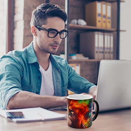 Color Changing Lion Coffee Mug for Men and Kids
