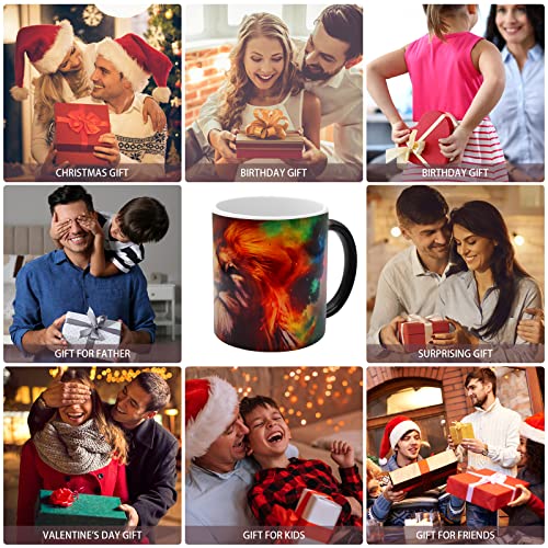 Color Changing Lion Coffee Mug for Men and Kids