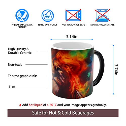 Color Changing Lion Coffee Mug for Men and Kids