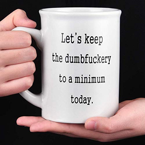 Minimalist 20 oz Coffee Mug with Funny Sayings