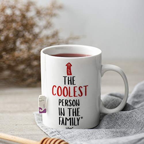 LIFVER 17oz Coffee Mug with Funny Sayings, White