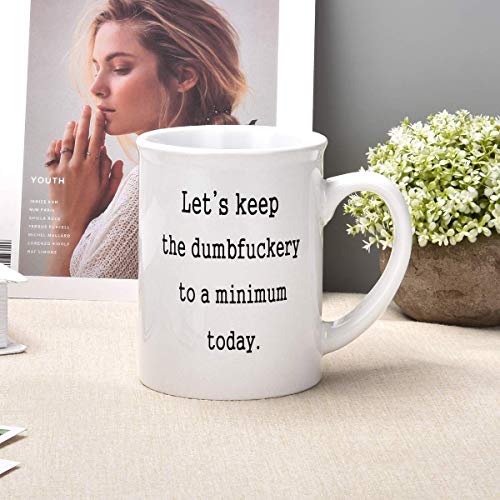 Minimalist 20 oz Coffee Mug with Funny Sayings