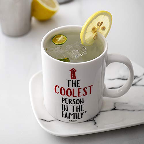 LIFVER 17oz Coffee Mug with Funny Sayings, White