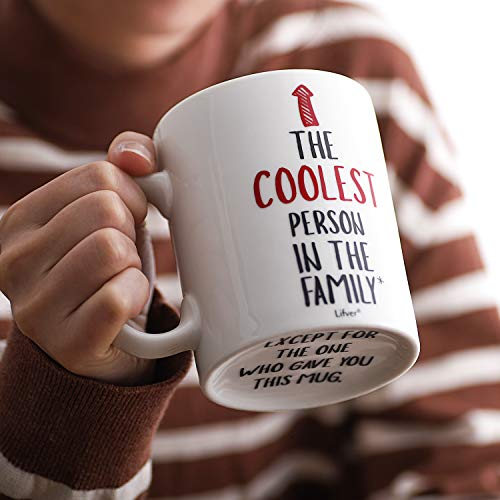 LIFVER 17oz Coffee Mug with Funny Sayings, White