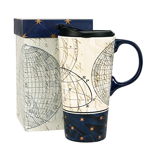 Topadorn Ceramic Travel Mug and Coffee Cup 17 oz