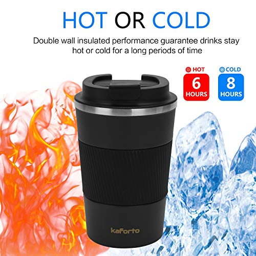 Reusable Stainless Steel Insulated Coffee Travel Mug - 12oz