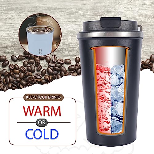 16oz Insulated Travel Coffee Mug with Seal Lid