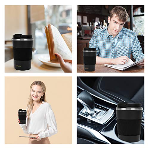 Reusable Stainless Steel Insulated Coffee Travel Mug - 12oz