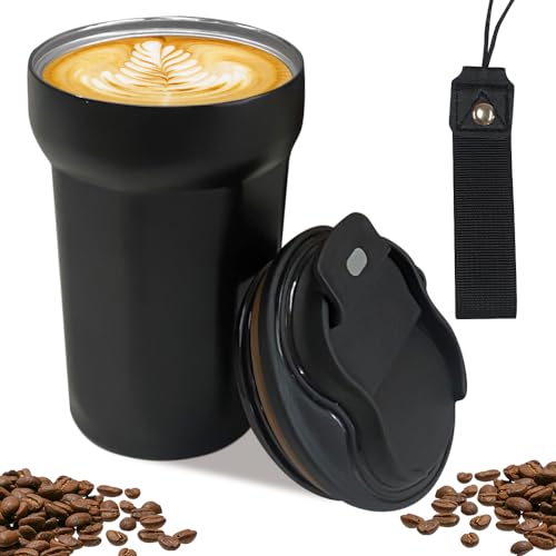 Insulated Coffee Travel Mug 15 oz, Spill-Proof, Leak-Proof