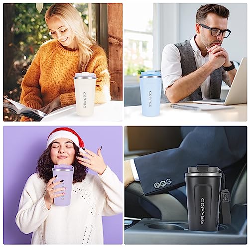 16oz Insulated Travel Coffee Mug with Seal Lid