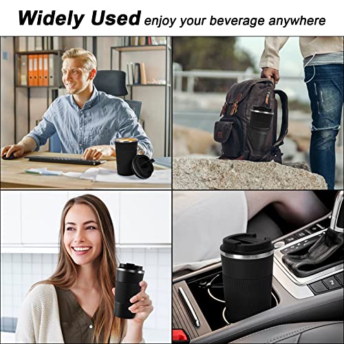 Leak-Proof Stainless Steel Travel Coffee Tumbler, 13oz