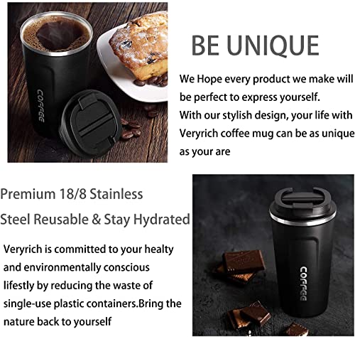 18oz Insulated Stainless Steel Coffee Mug with Lid