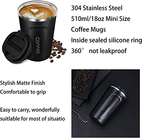18oz Insulated Stainless Steel Coffee Mug with Lid
