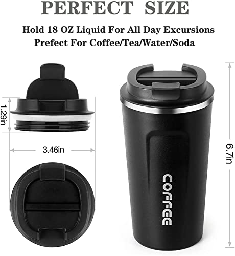 18oz Insulated Stainless Steel Coffee Mug with Lid