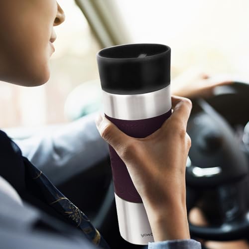 12 oz Travel Coffee Mug Stainless Steel Purple