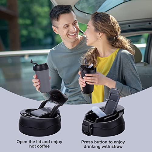 2 Pack Stainless Steel Travel Coffee Mugs, 14 oz