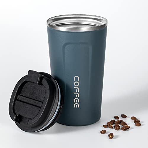 17oz Insulated Travel Coffee Mug with Spill-Proof Lid