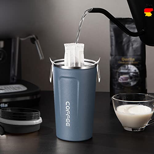 17oz Insulated Travel Coffee Mug with Spill-Proof Lid