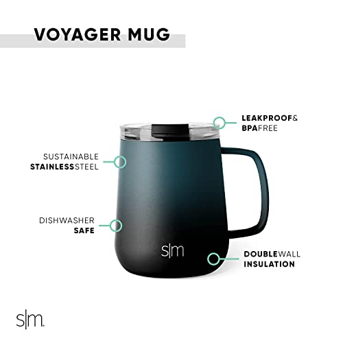 Insulated Stainless Steel Travel Coffee Mug with Handle
