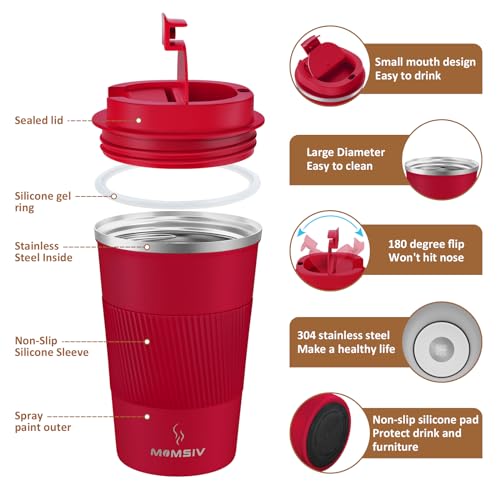12oz Travel Mug: Leakproof Insulated Coffee Cup