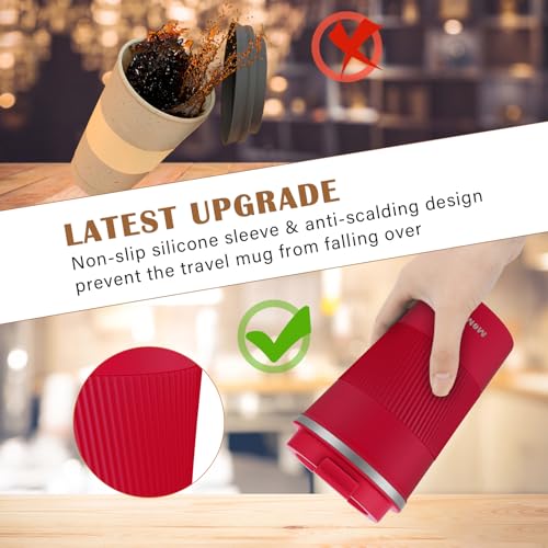 12oz Travel Mug: Leakproof Insulated Coffee Cup