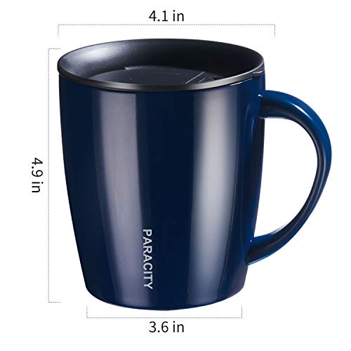 PARACITY Stainless Steel Insulated Coffee Mug with Handle