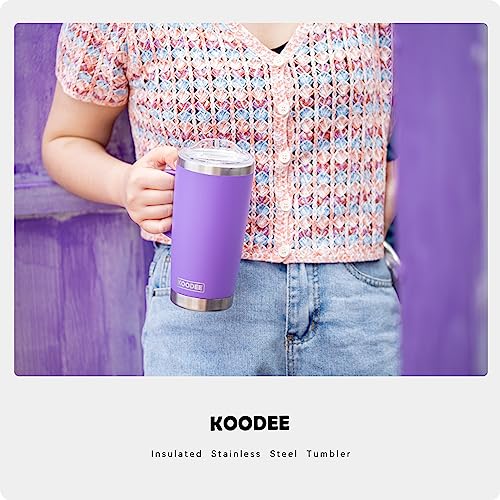 Purple 20oz Insulated Travel Coffee Mug with Lid