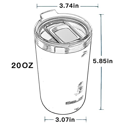 Ideus 20 oz Travel Coffee Tumbler, Stainless Steel
