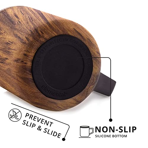 Teakwood Triple Wall Insulated Coffee Mug with Handle