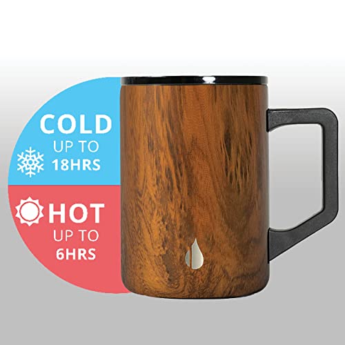 Teakwood Triple Wall Insulated Coffee Mug with Handle