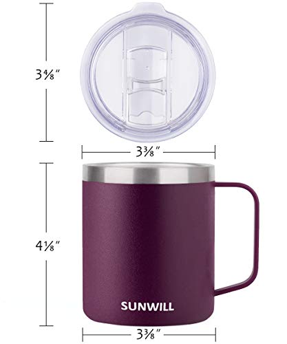 SUNWILL 14 oz Stainless Steel Coffee Travel Tumbler
