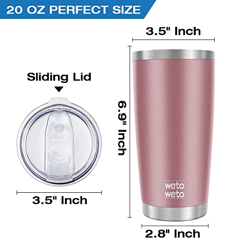 20oz Rose Gold Stainless Steel Coffee Tumbler Mug