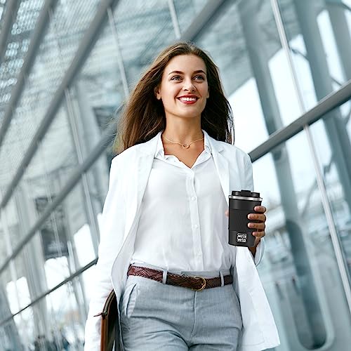 12oz Insulated Stainless Steel Coffee Tumbler with Lid