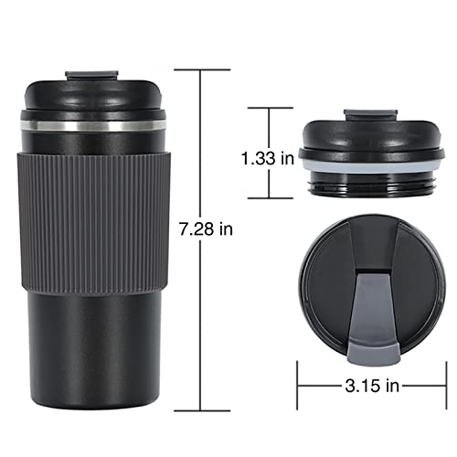 Luck Travel Coffee Mug 16oz - Vacuum Insulated Stainless