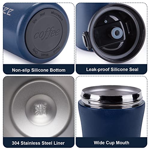 2 Pack Vacuum Insulated Travel Coffee Mugs, 14 oz