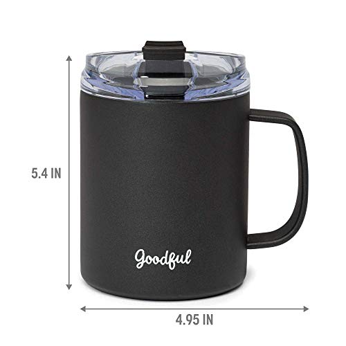 Stainless Steel Insulated Travel Coffee Mug, 14oz Gray