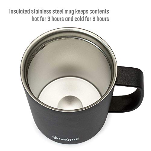 Stainless Steel Insulated Travel Coffee Mug, 14oz Gray