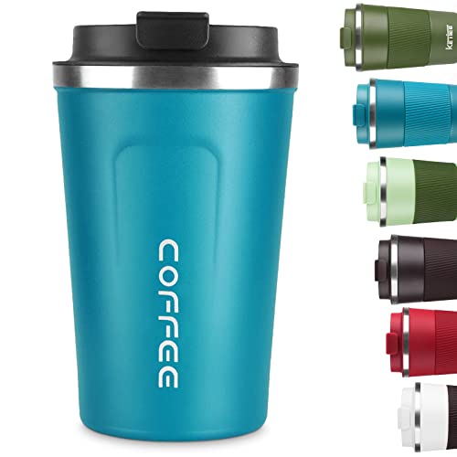 Spill-proof 12oz Insulated Coffee Travel Mug with Lid