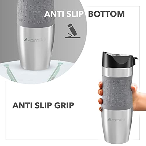 Kamille Stainless Steel Travel Coffee Tumbler - 16oz